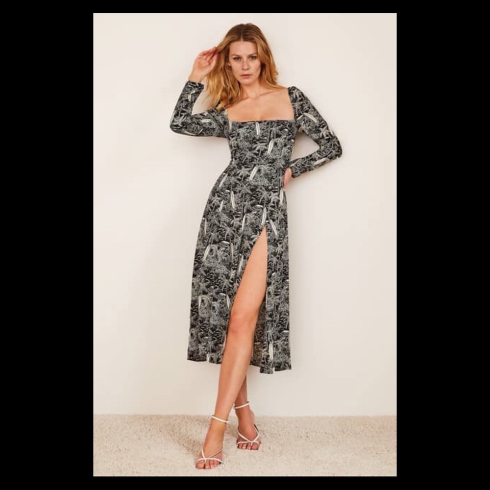 💥 SOLD ON Ⓜ️💥 Reformation Sigmund Long Sleeve Midi Dress NWT! - Picture 3 of 13